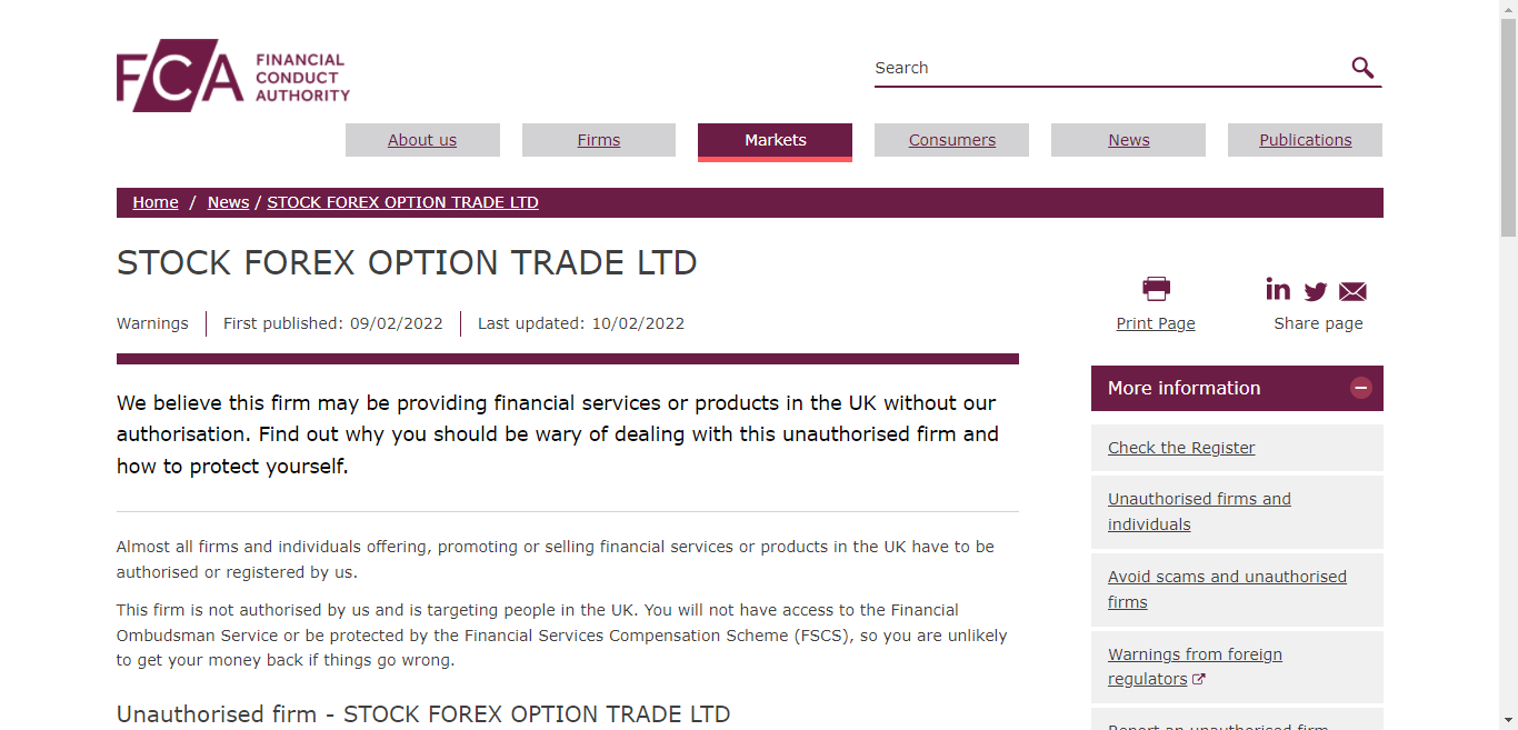 Stock Forex Option Trade Ltd Review